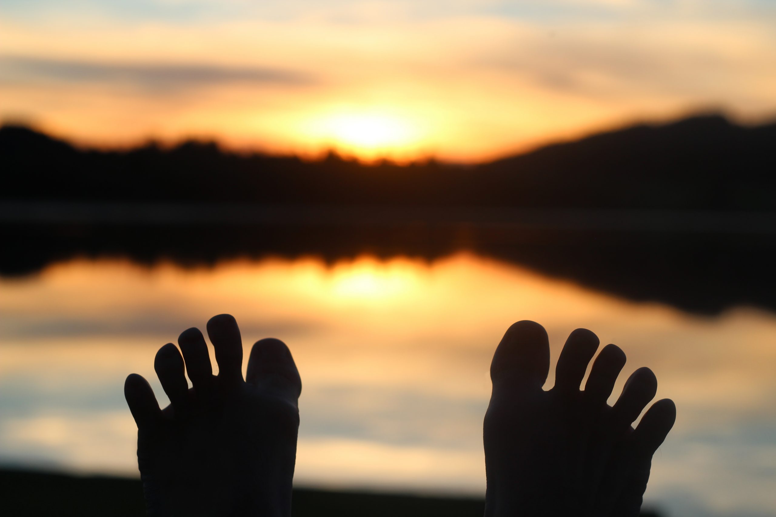 Sommer Füße Sonnenuntergang